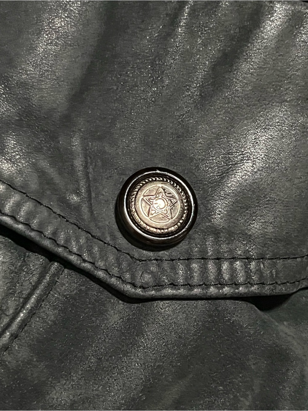 Vintage 90s London fog Towne leather bomber full zip button jacket large  - Picture 7 of 10